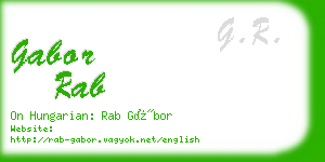 gabor rab business card